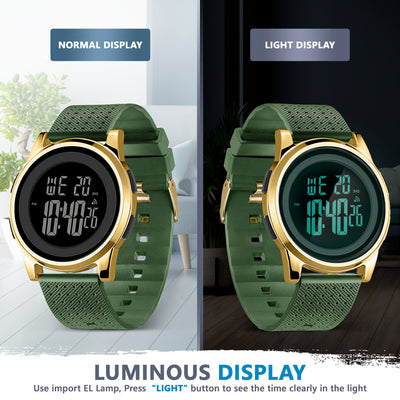 Unisex Digital Watch - Army Gold