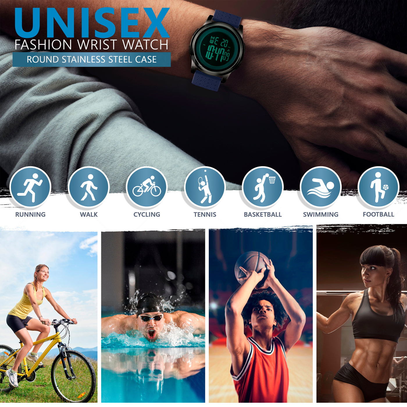 Unisex Digital Watch - Blue